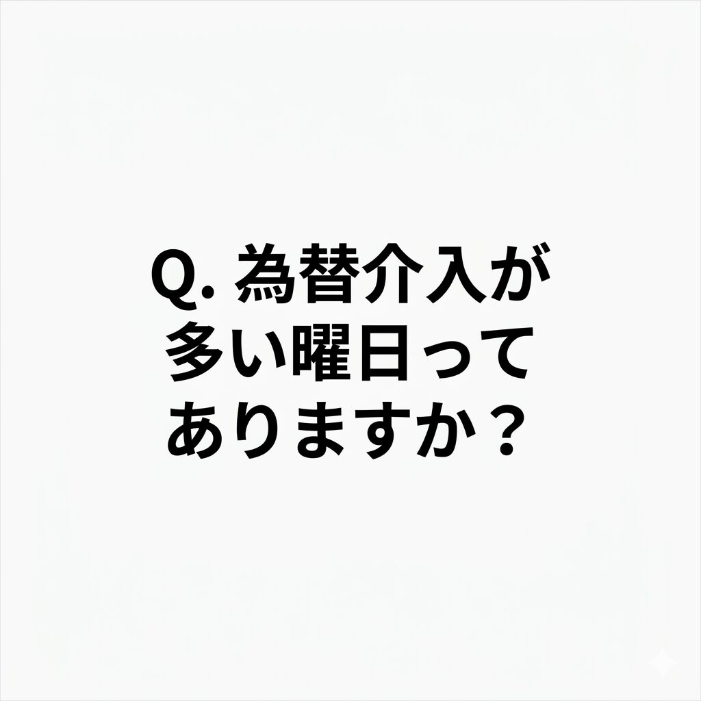Q.為替介入が多い曜日ってありますか？
