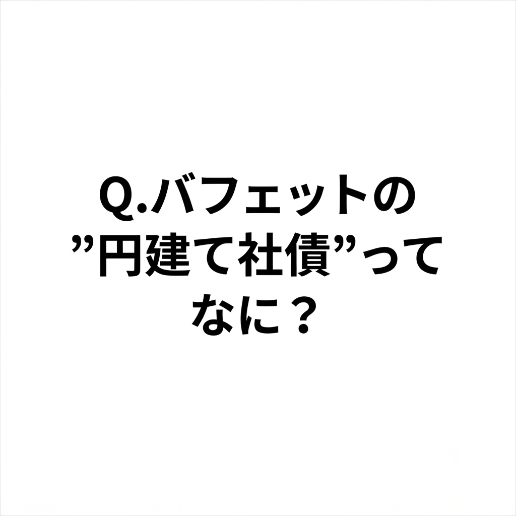 Q.バフェットが行っている円建て社債とはどのようなものなのでしょうか？